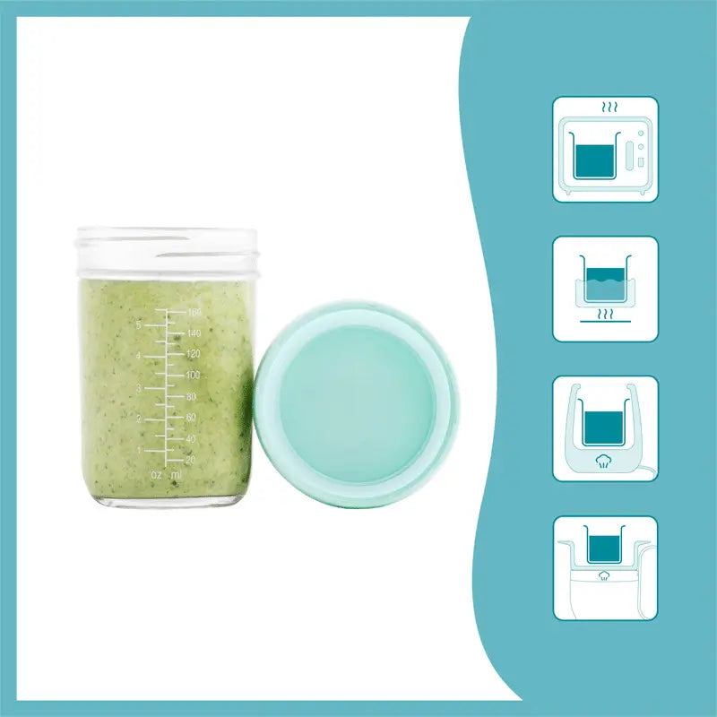 Babymoov Babybols 4 bottiglie di vetro per il trasporto e la conservazione 220ml
