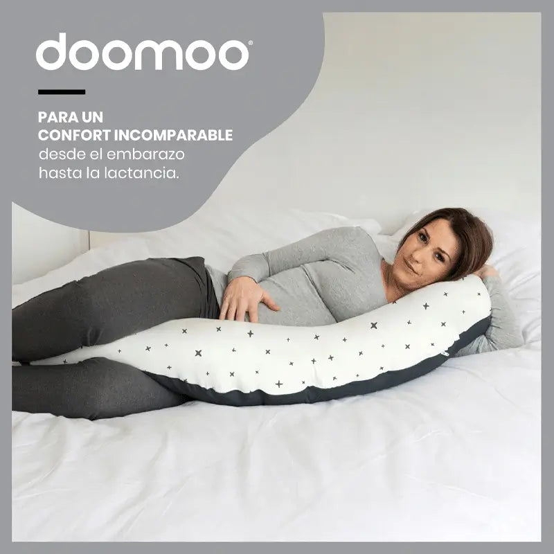 Babymoov Cuscino maternità e allattamento Doomoo Buddy Grigio Stelle