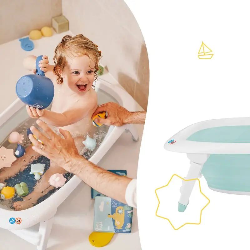 Vasca da bagno pieghevole compatta Badabulle