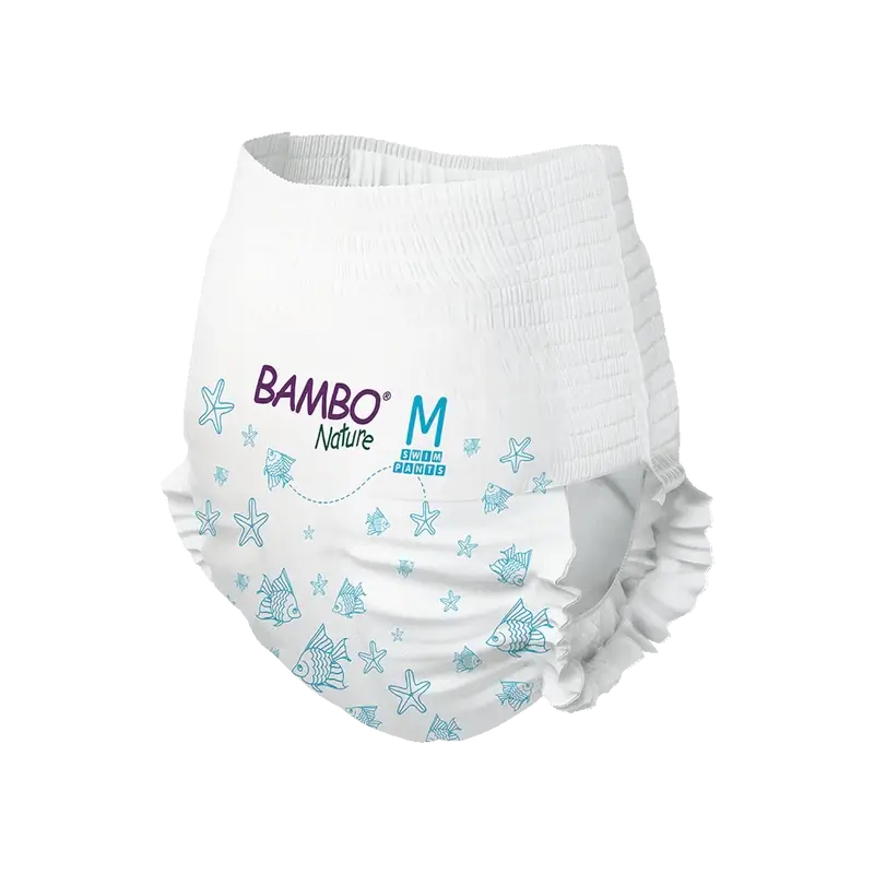 Pannolini Bambo Nature Water taglia M (+12G), 12 pezzi
