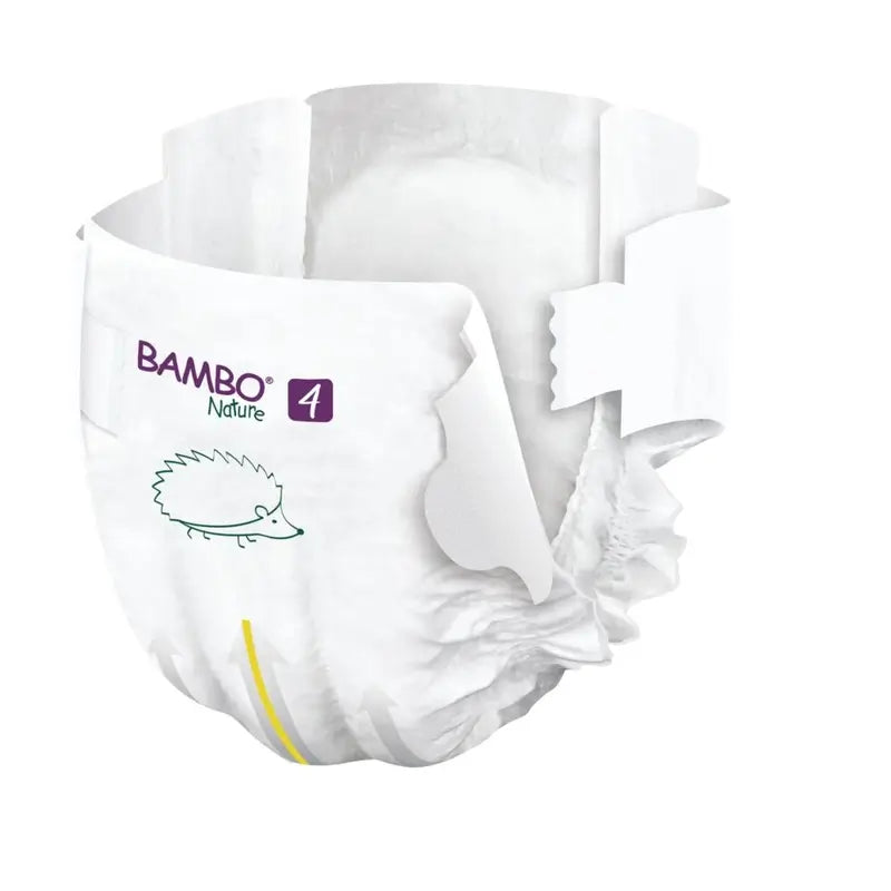 Pannolini Bambo Nature taglia 4 (7-14 Kg), 48 pezzi.