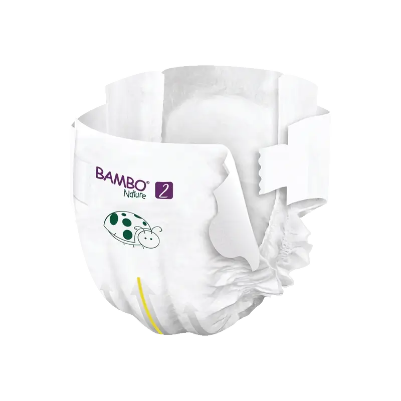 Pannolini Bambo Nature taglia 2 (3-6Kg), 30 pezzi.