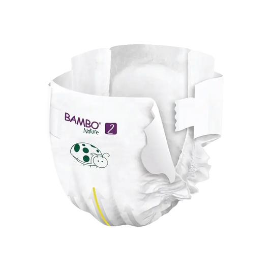 Pannolini Bambo Nature taglia 2 (3-6Kg), 30 pezzi.