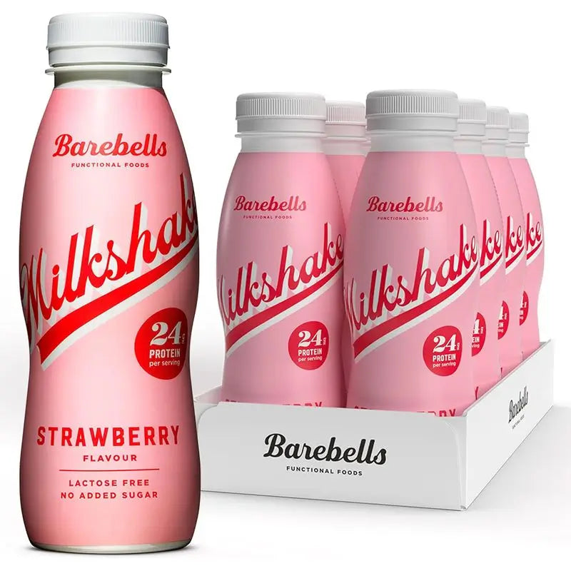 Confezione Barebells Milkshake alla fragola, 8 pezzi x330 ml