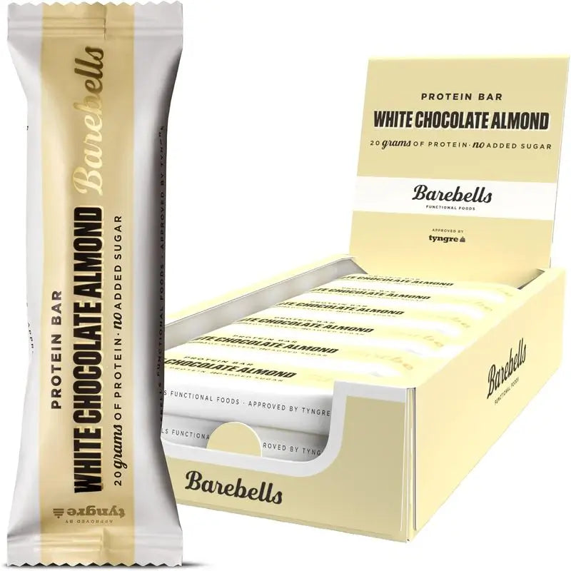 Confezione Barebells Cioccolato bianco e mandorle, 12 pezzi x 55 grammi
