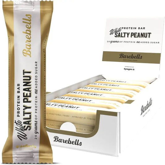 Confezione Barebells Cioccolato bianco e arachidi salate, 12 pezzi x 55 grammi
