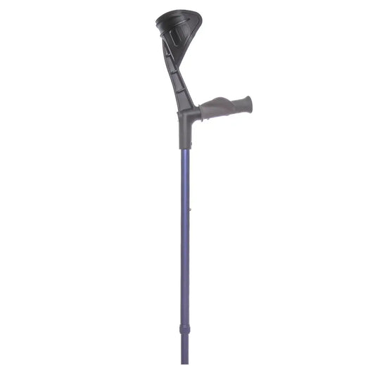 Bastone inglese anatomico, impugnatura morbida, asta blu (coppia)