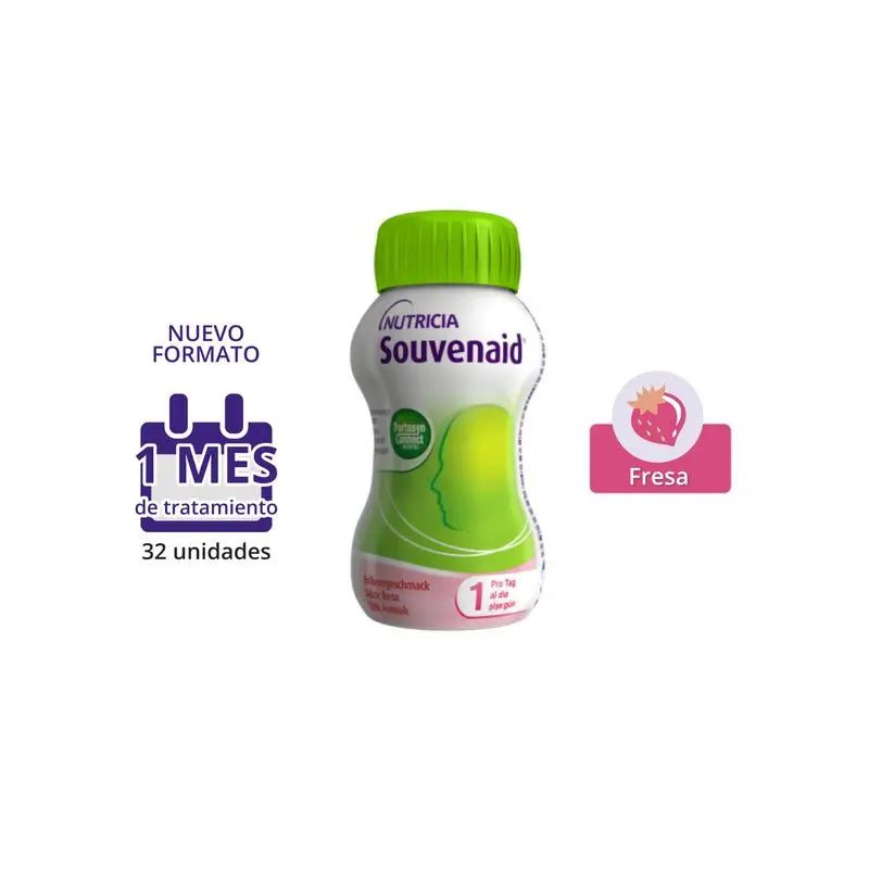Nutricia Souvenaid Frullati al gusto di fragola, 32 unità x 125 ml