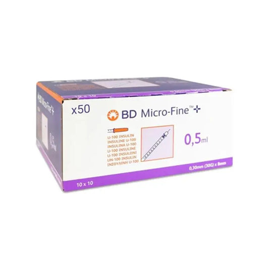 Bd Plastipak Pack Siringa per insulina Microfine 10 unità, 10 x 50 pz.