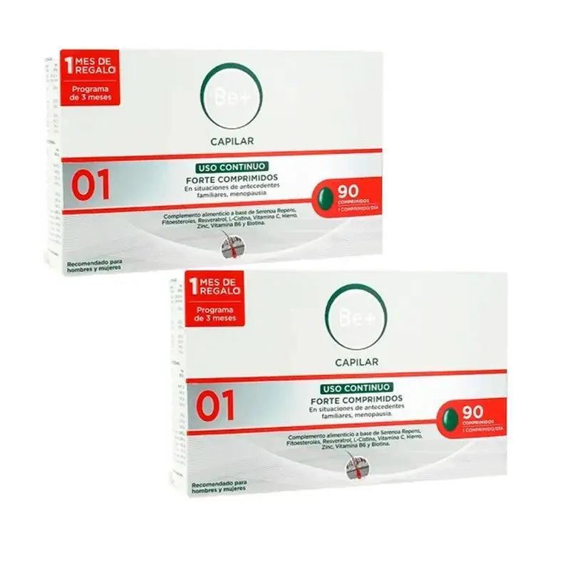 Be+ Capilar Anticaida Forte Uso Continuo, Confezione 2 x 90 compresse