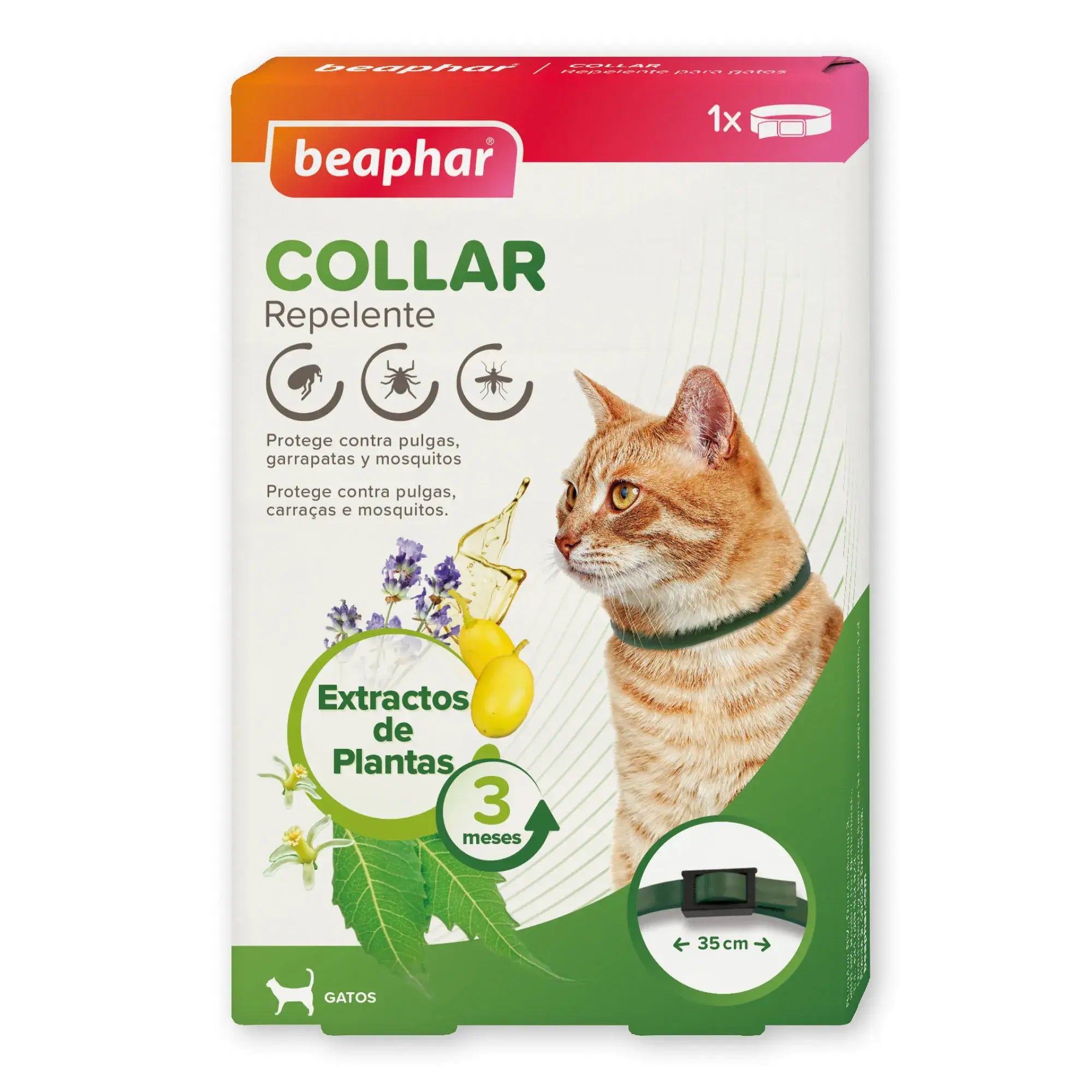 Collare repellente per gatti Beaphar Bio Band 35Cm