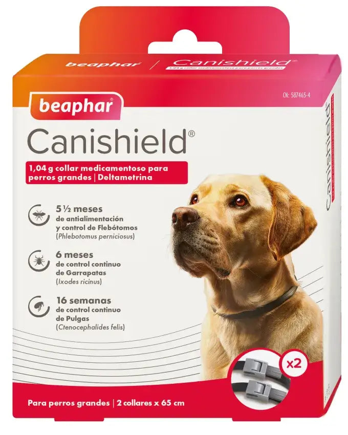 Collare per cani Beaphar Canishield, 65 cm 2 pz.