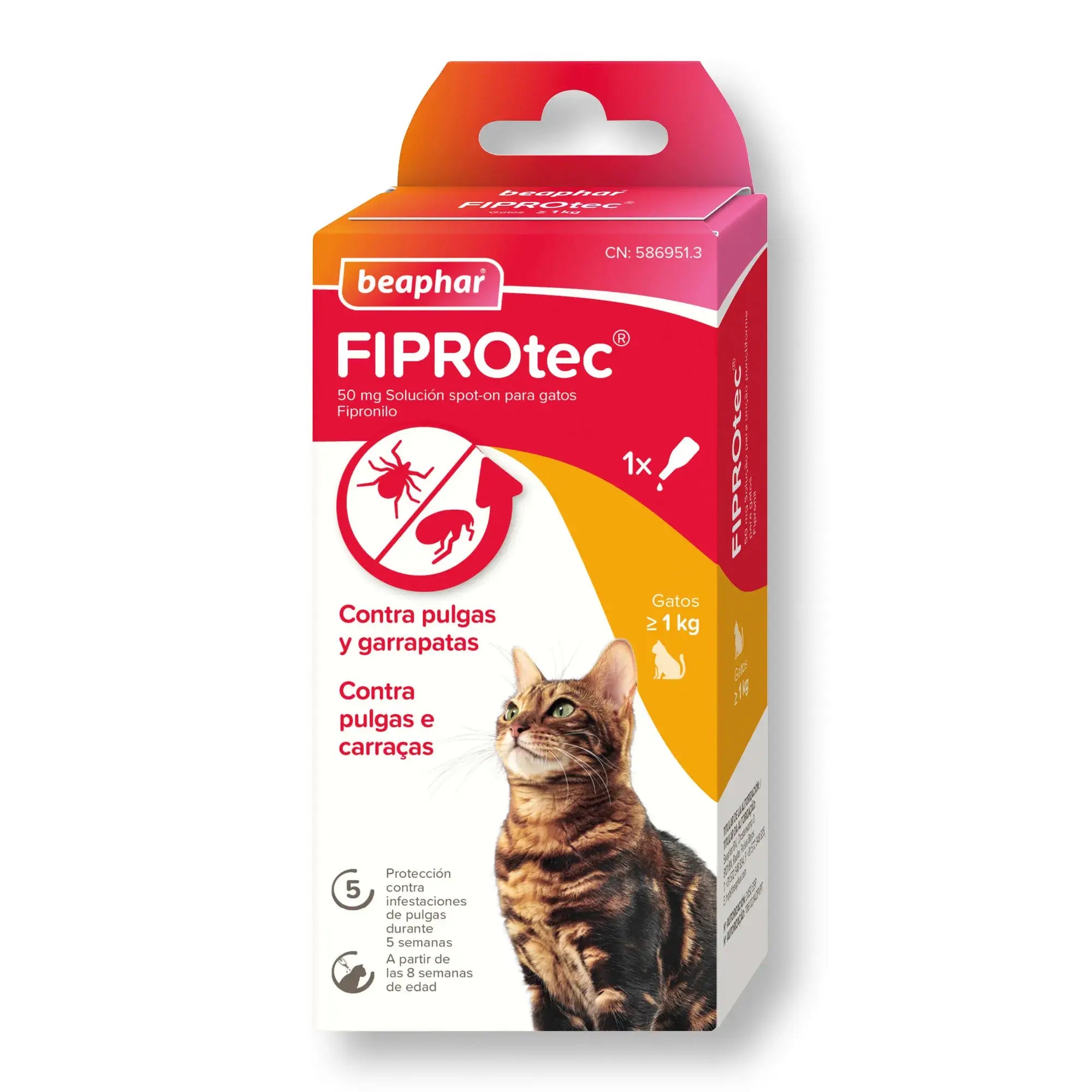 Beaphar Fiprotec Spot On Gatto, 1x0,5 ml
