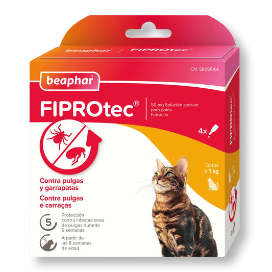 Beaphar Fiprotec Spot On Gatto 4 Pip x 0,5 ml