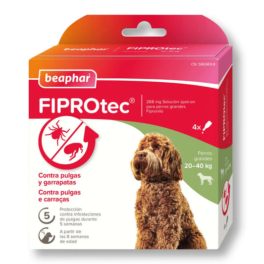 Beaphar Fiprotec Spot On Cani di taglia grande 20-40kg 4 Pip x 2,68 ml