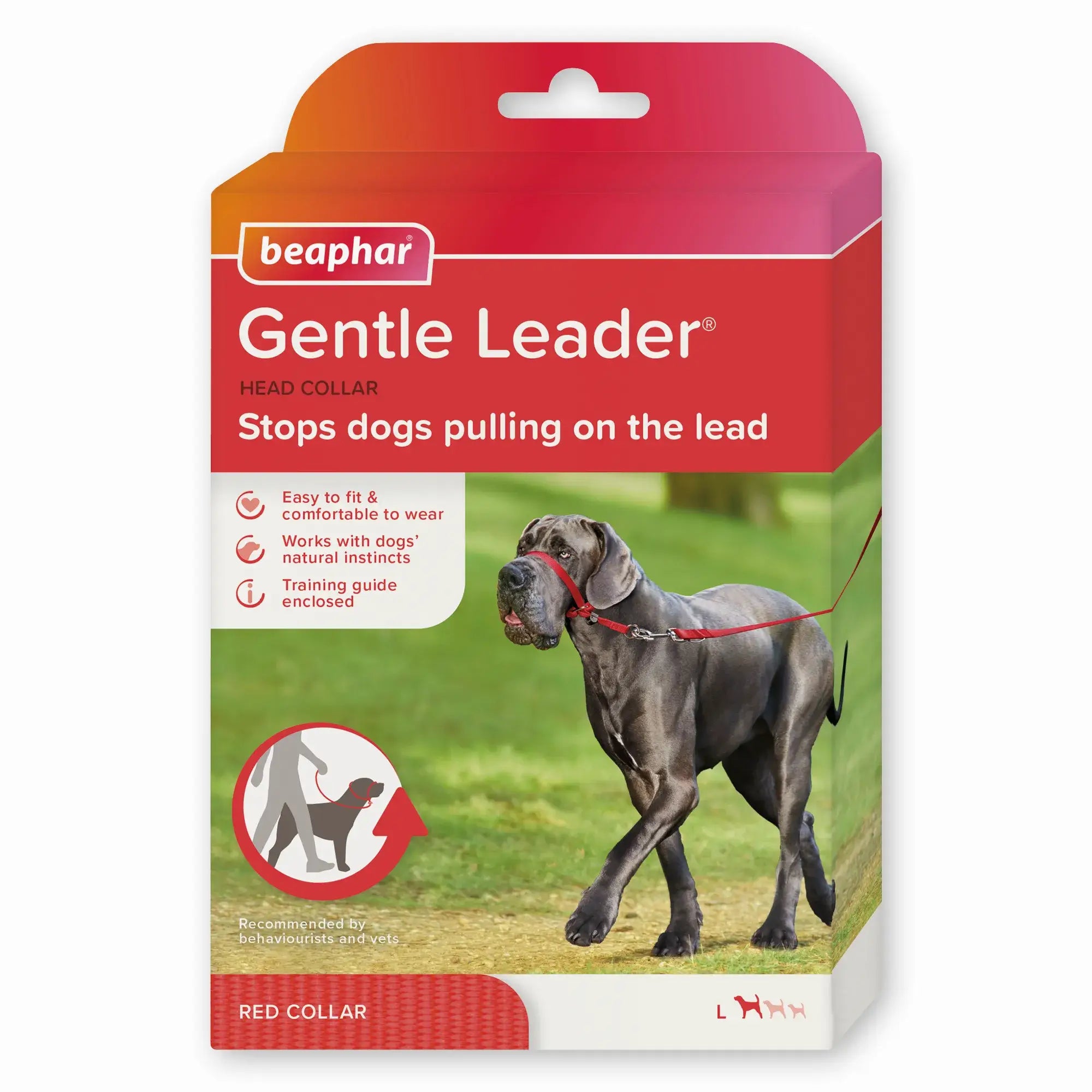 Beaphar Gentle Leader Taglia L Rosso, 1 pezzo