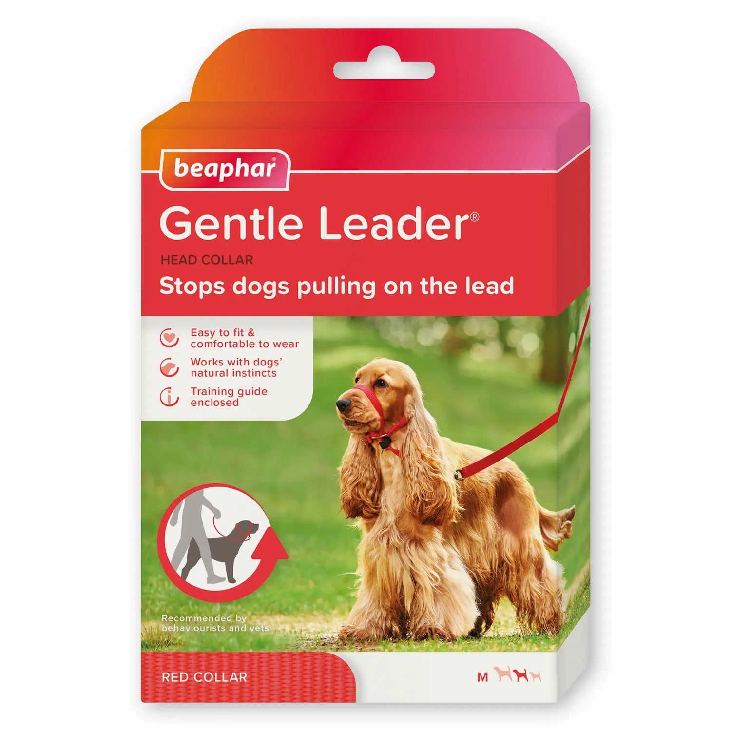 Beaphar Gentle Leader Taglia M Rosso, 1 pezzo
