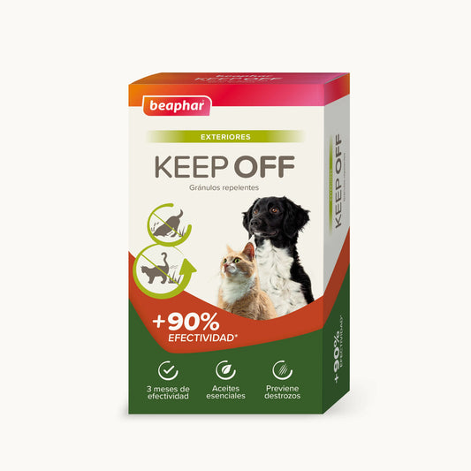 Beaphar Keep Off Pellet repellente per cani e gatti da esterno, 2x200g