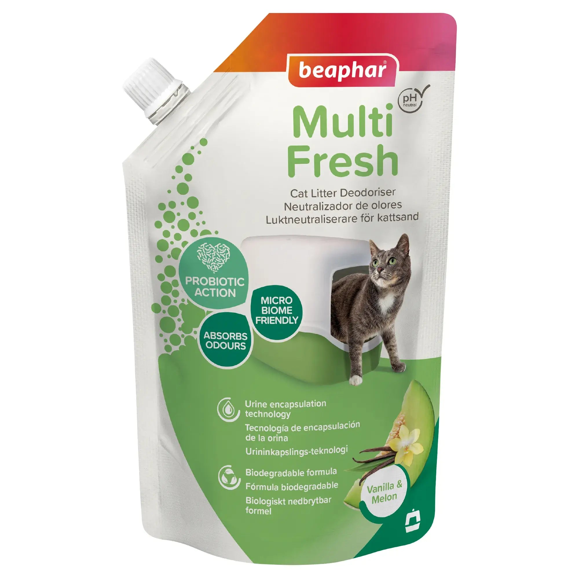 Beaphar Multifresh Neutralises Odour Neutralises Sand Melon Vanilla, 400 grammi