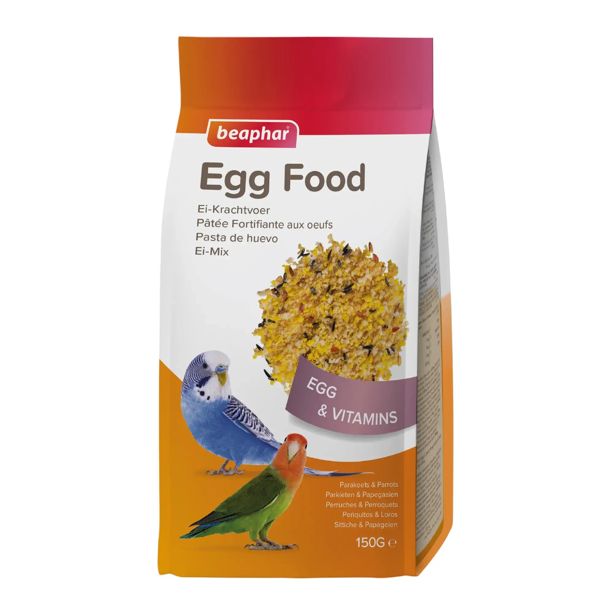 Pasta all'uovo per parrocchetti Beaphar Pappagallini inseparabili, 150 g