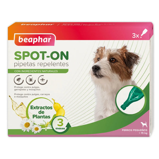 Pipette repellenti antiparassitarie Beaphar per cani di piccola taglia, 3x1 ml
