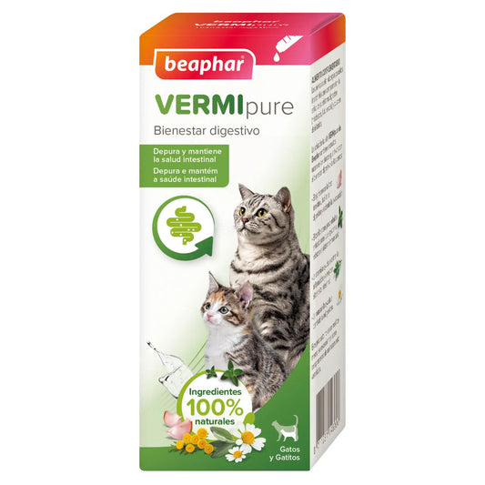 Beaphar Vermipure Soluzione liquida naturale per gatti, 50 ml
