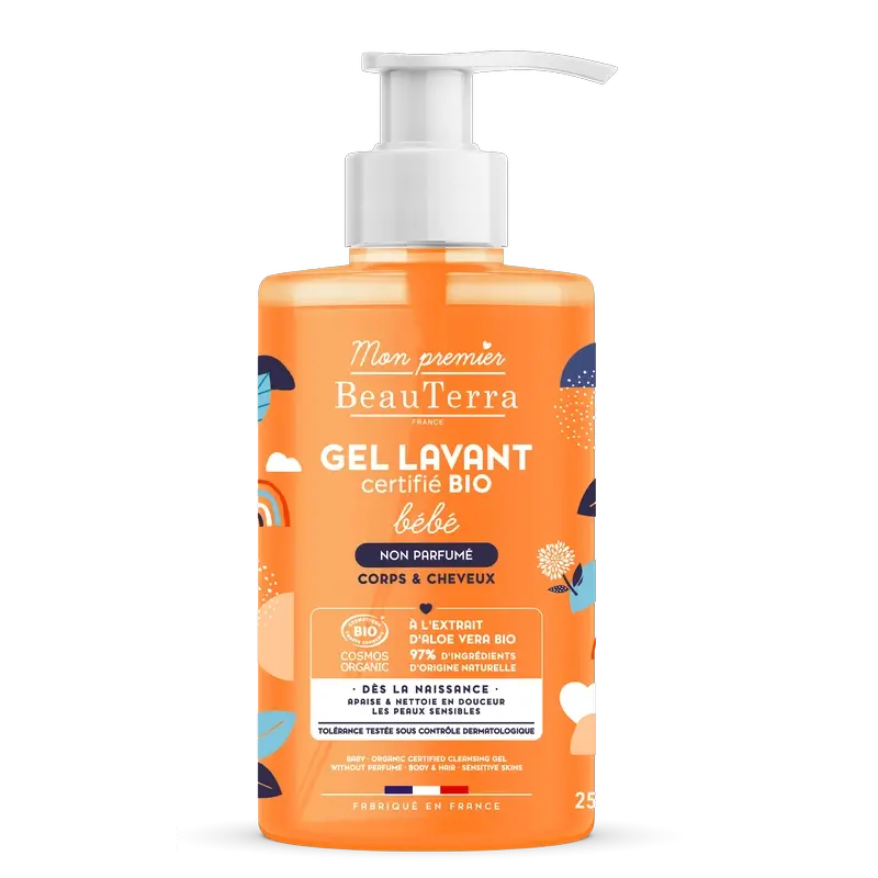 Beauterra Bio Baby Gel doccia non profumato , 750 ml