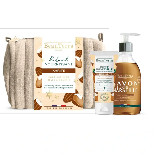 Set da toilette per il corpo Beauterra Burro di Karité Rituale Nutriente