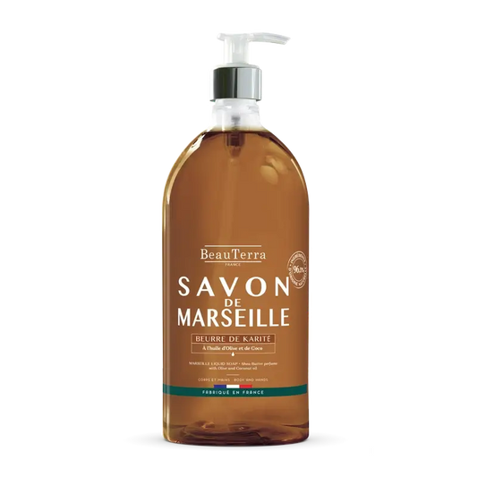 Beauterra Sapone di Marsiglia al burro di karité , 1000 ml