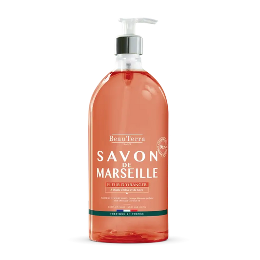 Beauterra Saponi di Marsiglia Sapone di Marsiglia Fiori d'arancio , 1000 ml