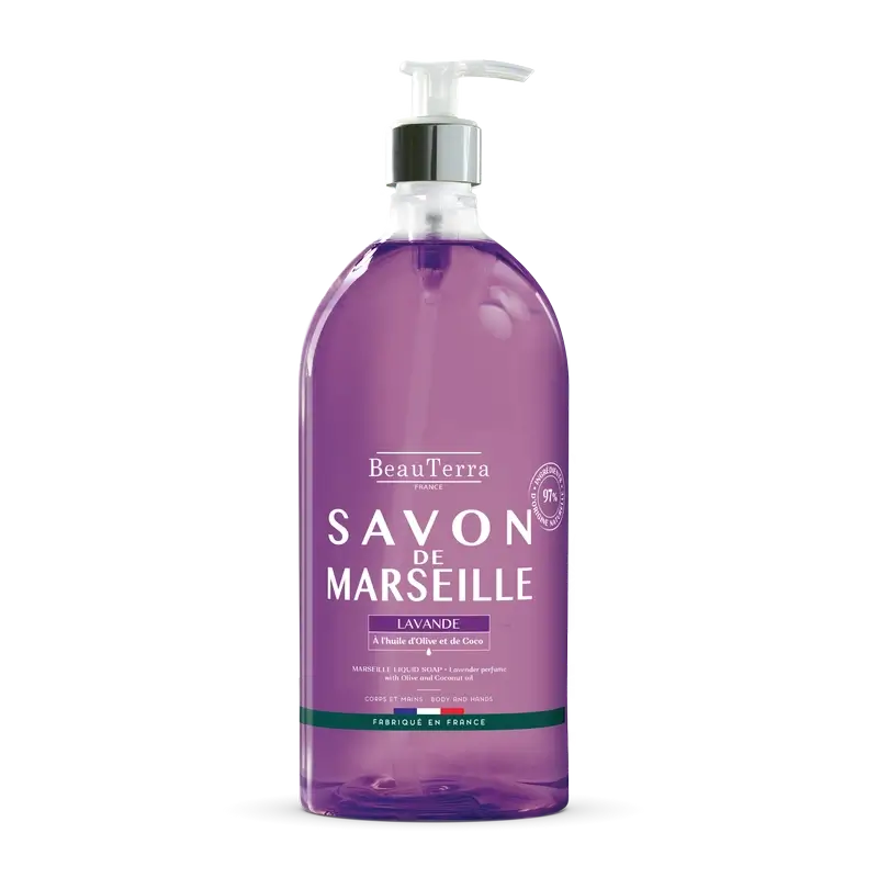Beauterra Saponi di Marsiglia Sapone di Marsiglia Lavanda , 1000 ml