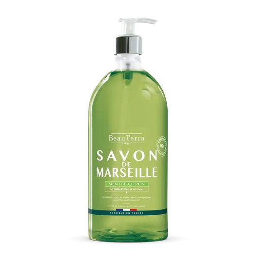 Beauterra Saponi di Marsiglia Sapone di Marsiglia Menta-Lemonio , 1000 ml