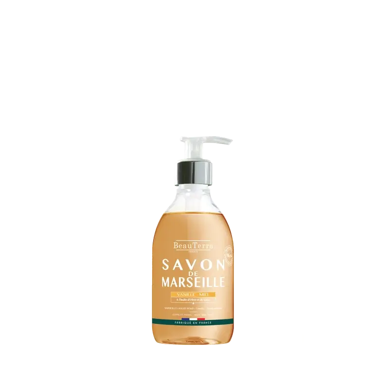 Beauterra Saponi di Marsiglia Sapone di Marsiglia Vaniglia e Miele , 300 ml