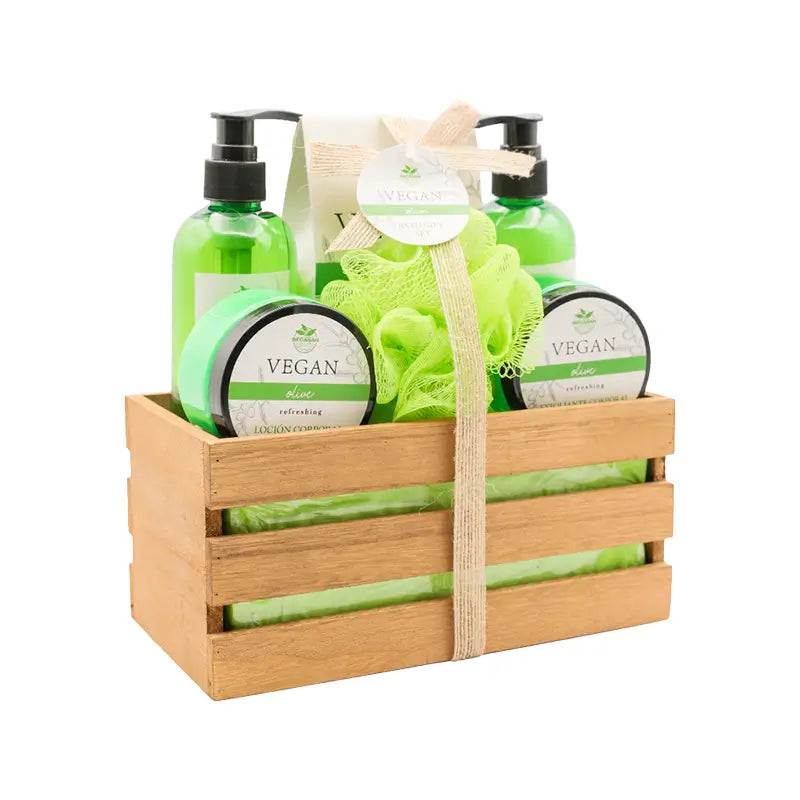 Scatola di olive in legno Becasan Vegan