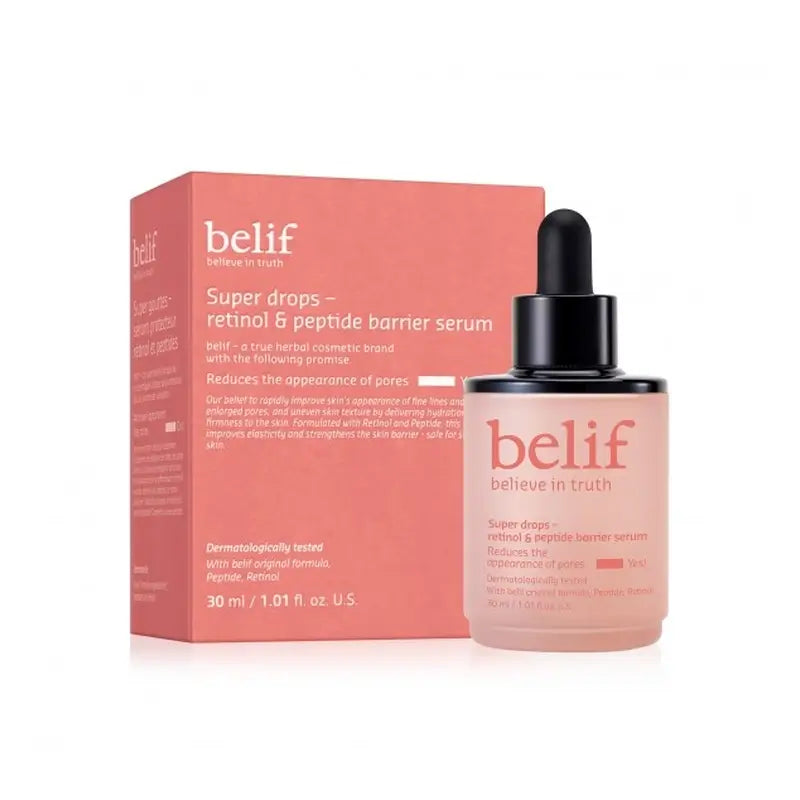 Belif Super Drops - Siero barriera al retinolo e ai peptidi , 30 ml