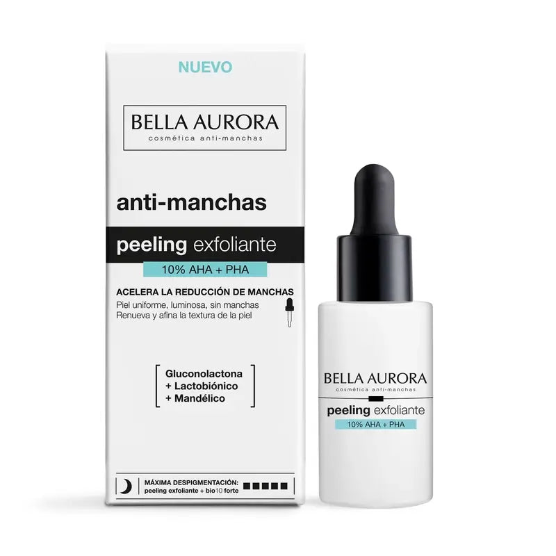 Bella Aurora Peeling esfoliante anti-macchie 10% Aha + Pha , 20 ml