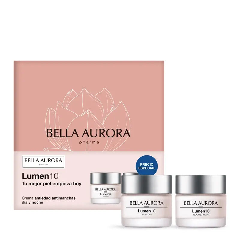 Bella Aurora Pack Lumen10 - Rituale per macchie, rughe e opacità, 50 + 50 ml
