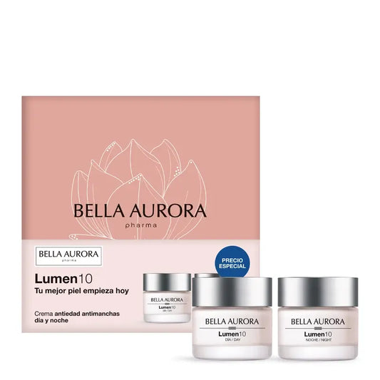 Bella Aurora Pack Lumen10 - Rituale per macchie, rughe e opacità, 50 + 50 ml