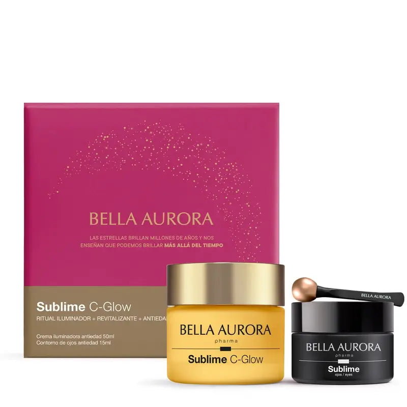 Bella Aurora Sublime Illuminatore anti-età confezione C-Glow + Contorno occhi , 50 + 15 ml