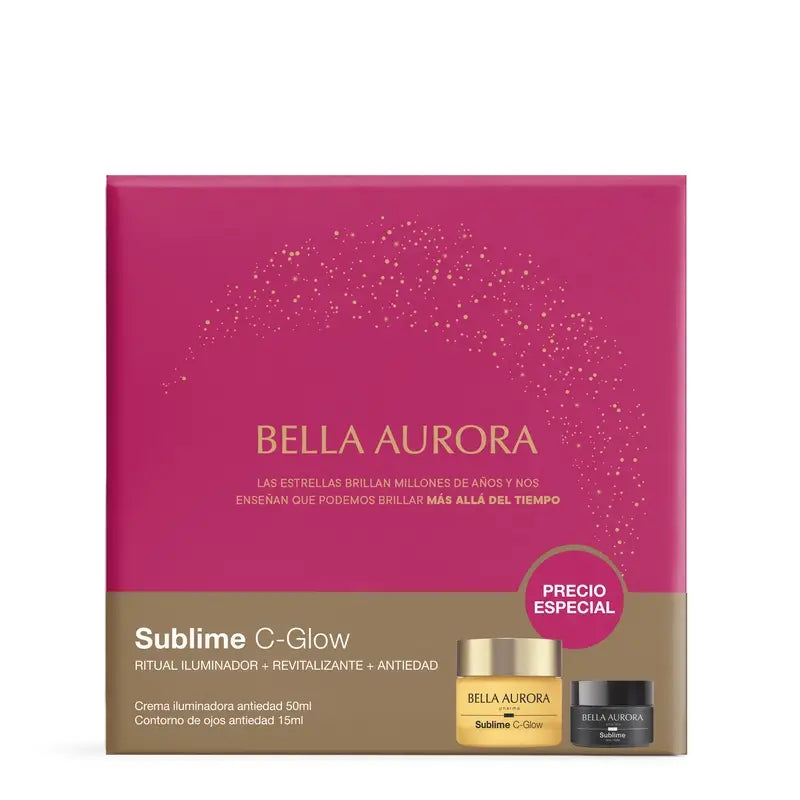 Bella Aurora Sublime Illuminatore anti-età confezione C-Glow + Contorno occhi , 50 + 15 ml