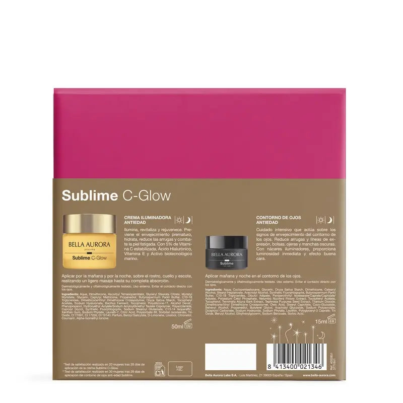Bella Aurora Sublime Illuminatore anti-età confezione C-Glow + Contorno occhi , 50 + 15 ml