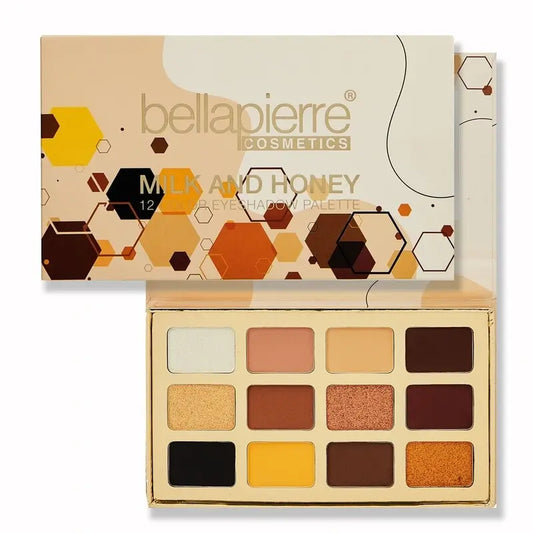 Bellapierre Cosmetics Milk & Honey Palette di ombretti, 12 colori , 25 g