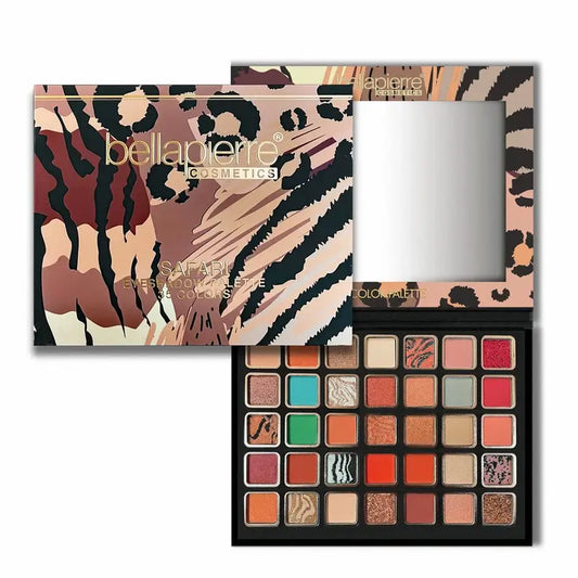 Bellapierre Cosmetics Safari Palette di ombretti, 35 colori, 38 g