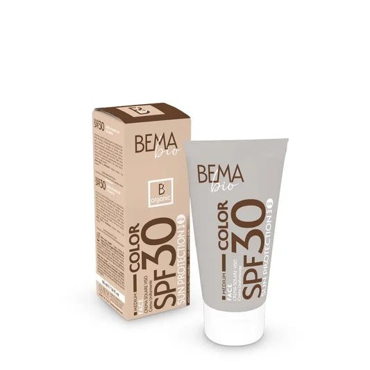 Bema crema solare viso con colore SPF +30, 50 ml