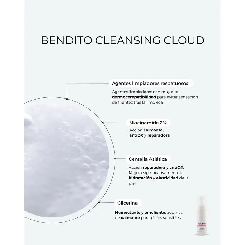 Bendito Cleansing Cloud Detergente schiumogeno, 150 ml