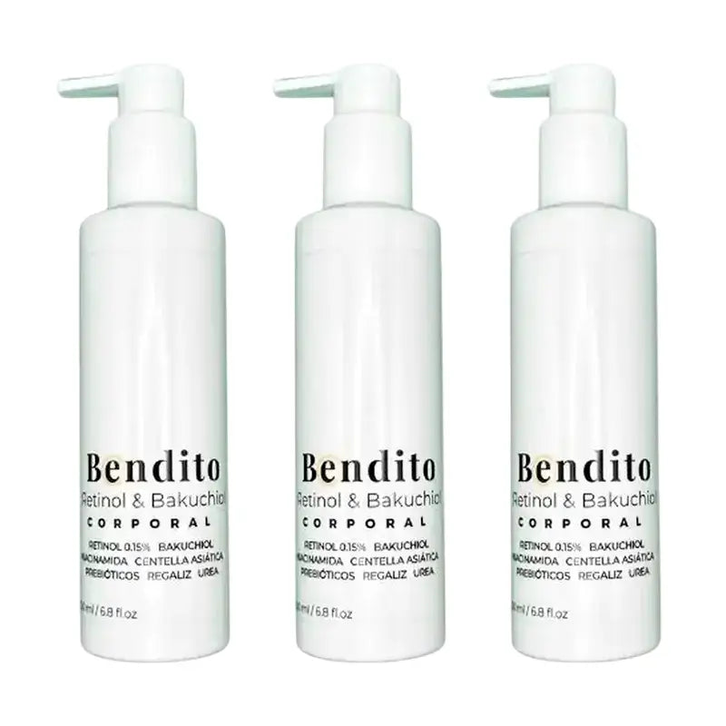 Bendito Retinol & Bakuchiol Crema Corpo, Confezione 3 x 200 ml