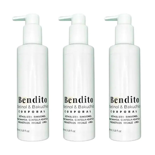 Bendito Retinol & Bakuchiol Crema Corpo, Confezione 3 x 200 ml