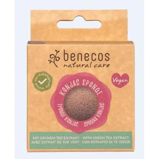 Benecos Green Tea Konjac Sponge Mixed Skin. Vegan