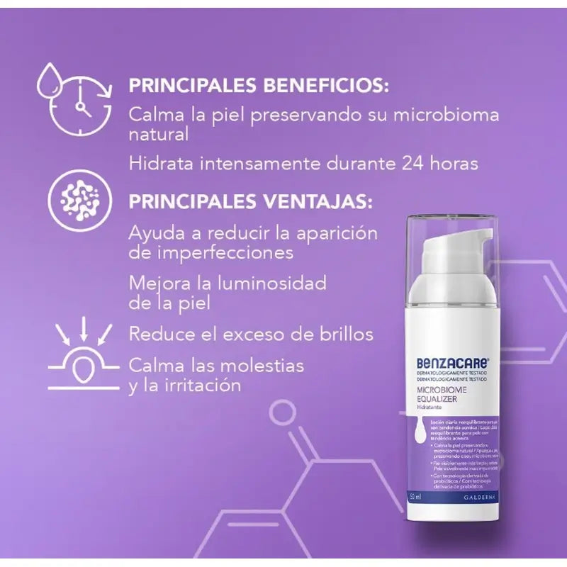 Benzacare Microbiome Equalizer Idratante, 50 ml