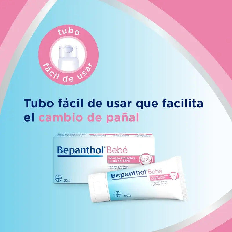 Unguento protettivo Bepanthol Crema per pannolini Cura del fondo del bambino, 50 gr